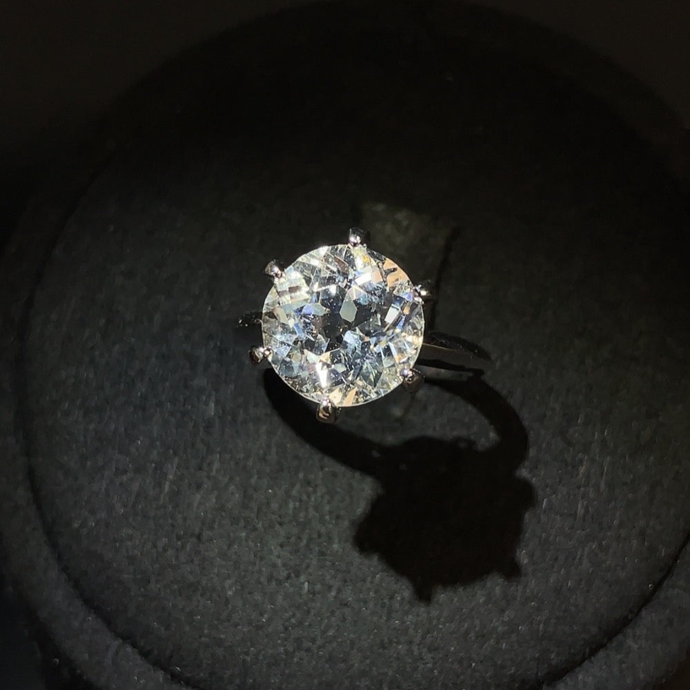 Danburite Ring in 18K Gold, Size 11, Approx. 4.5g