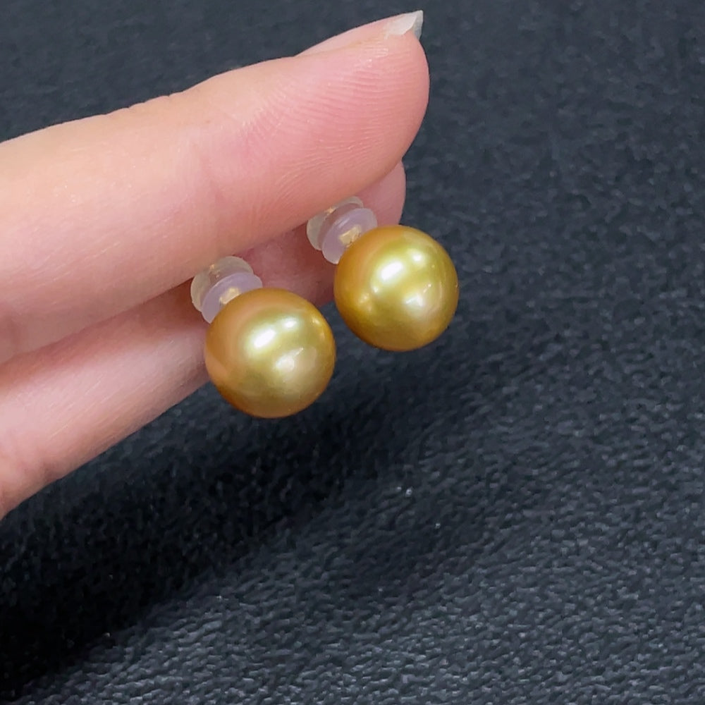 Seawater Pearl Earrings 18k Gold Color Origin Undetermined
