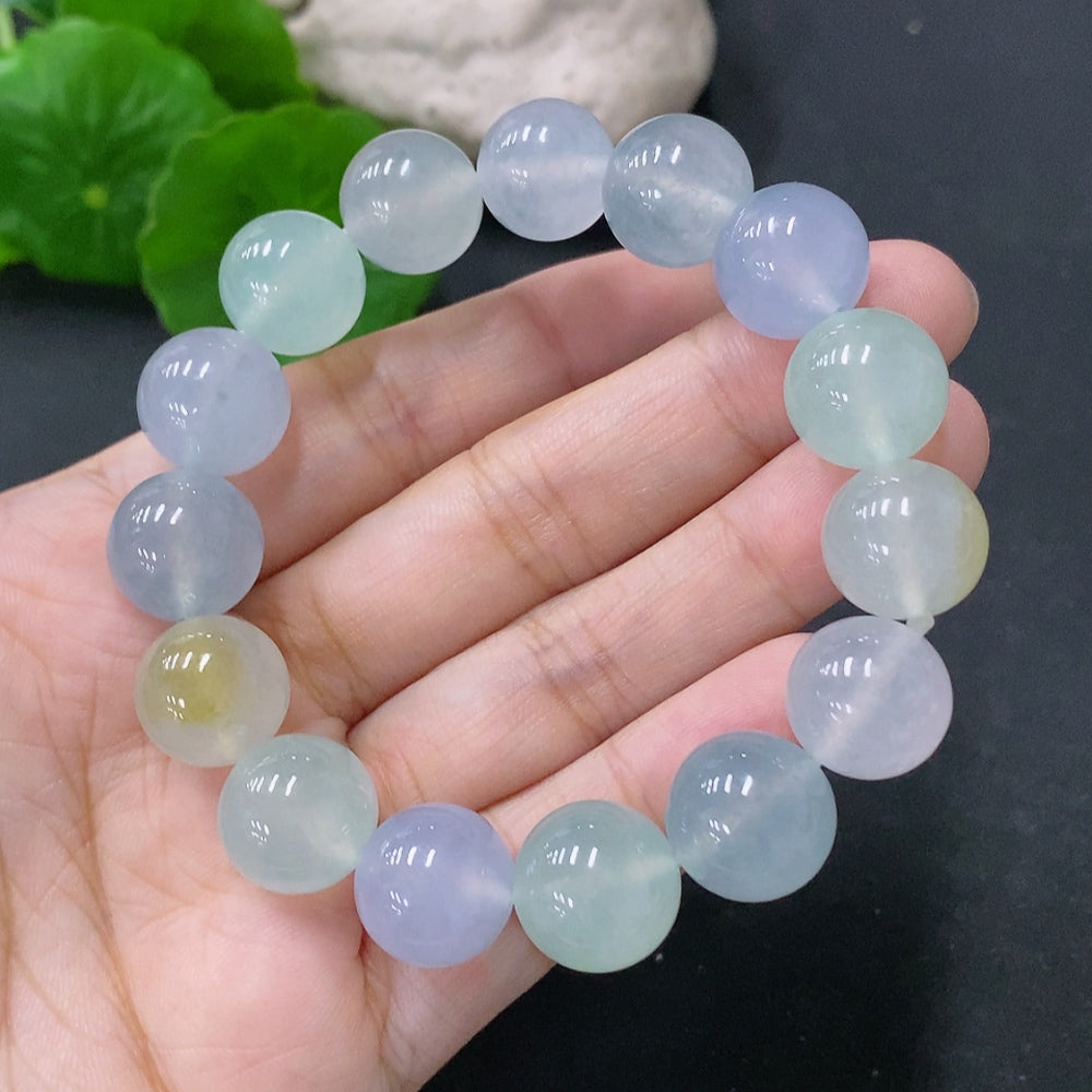 翡翠ブレスレット 約12.5mm 総重量約51.26g【総価値:14,108米ドル】