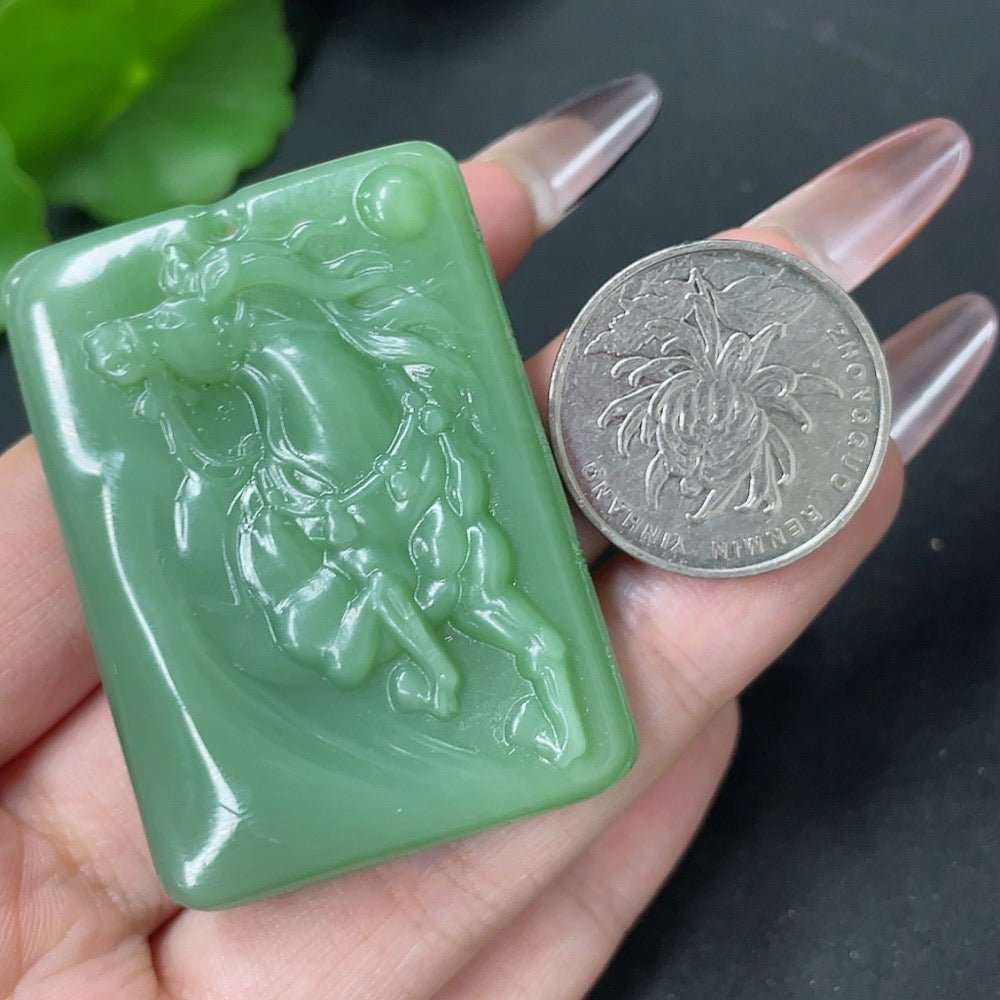 Hetian Jade Jasper Pendant - Immediate Success - Total Weight Approx. 46.2g