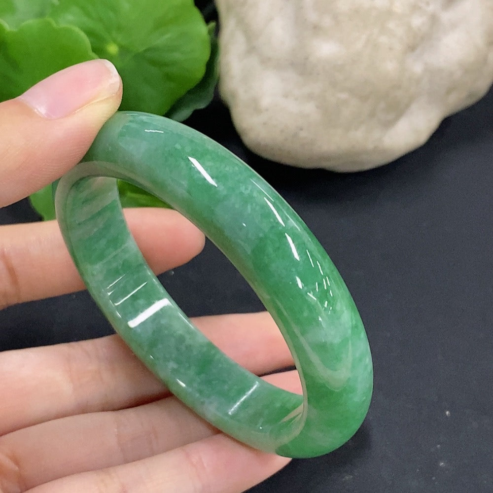 Jadeite Round Bangle Total Weight Approx.55.4g Size 54.3
