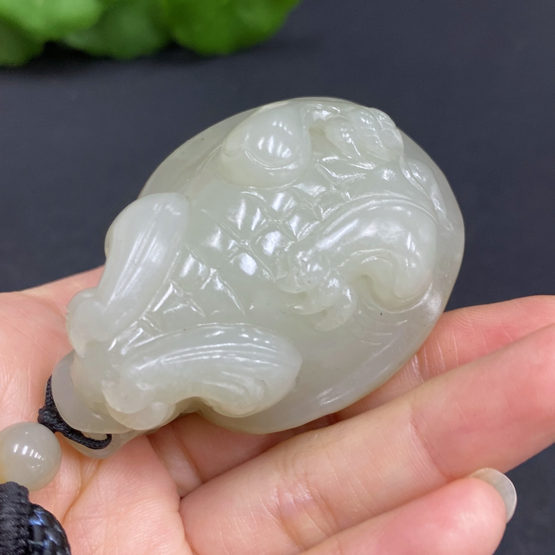 Hetian Jade Handheld Ornament - Dragon Turtle
