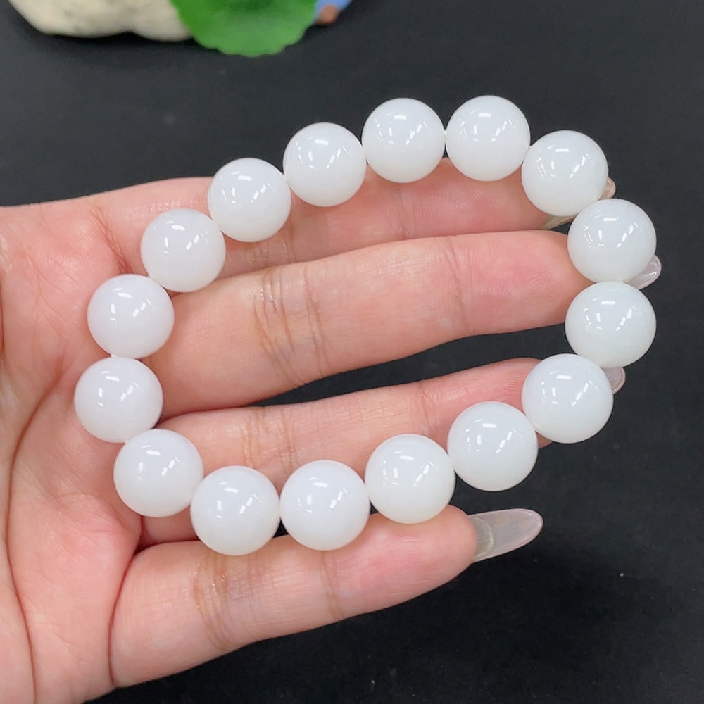 Hetian Jade Bracelet, Approx. 12.5mm, Total Weight Approx. 50.7g