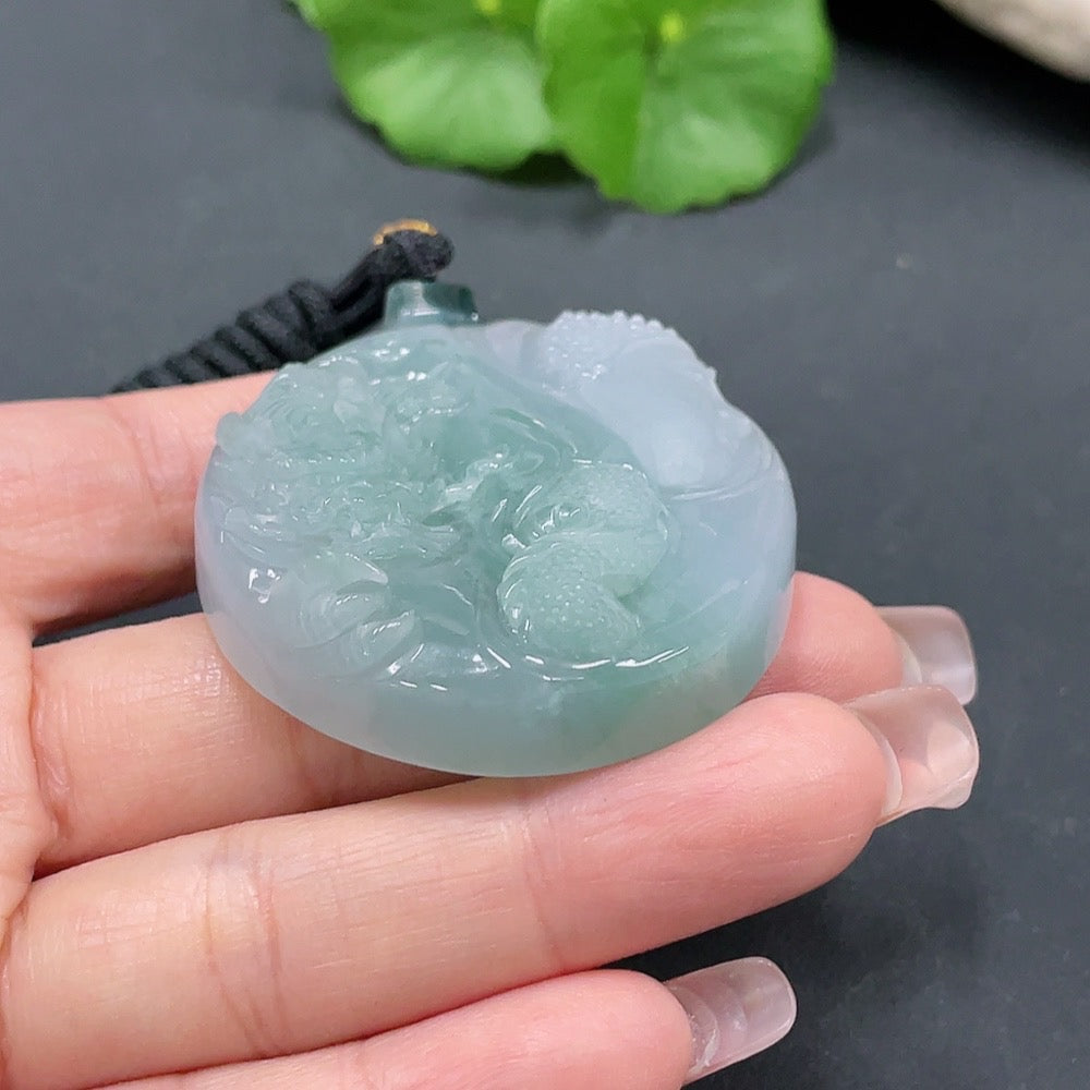 Jadeite dragon pendant | Huiliu Certified