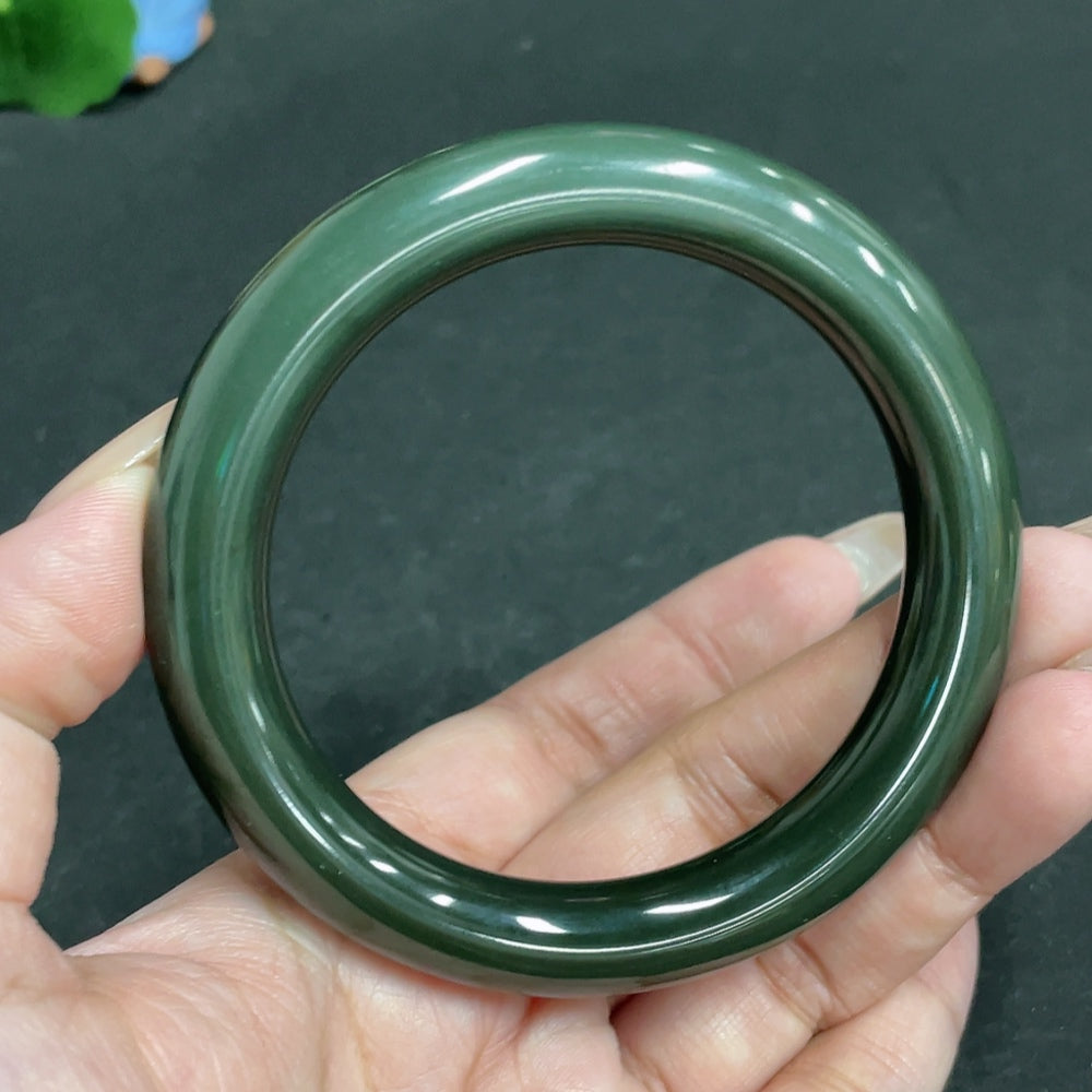 Hetian Jade Round Bangle Size 60 Total Weight Approx. 59g