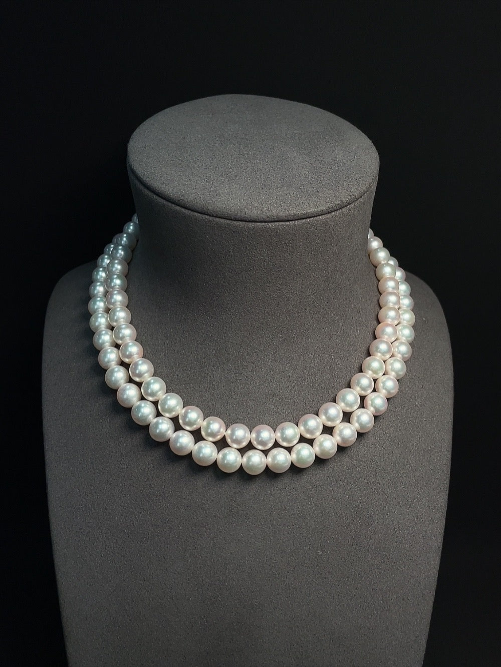 Seawater Pearl Strand, No Hallmark, Tested Gold Content Marked in Red 9K Gold, Other Parts Non-Gold, Approx. 8.5mm, Total Weight Approx. 89.46g