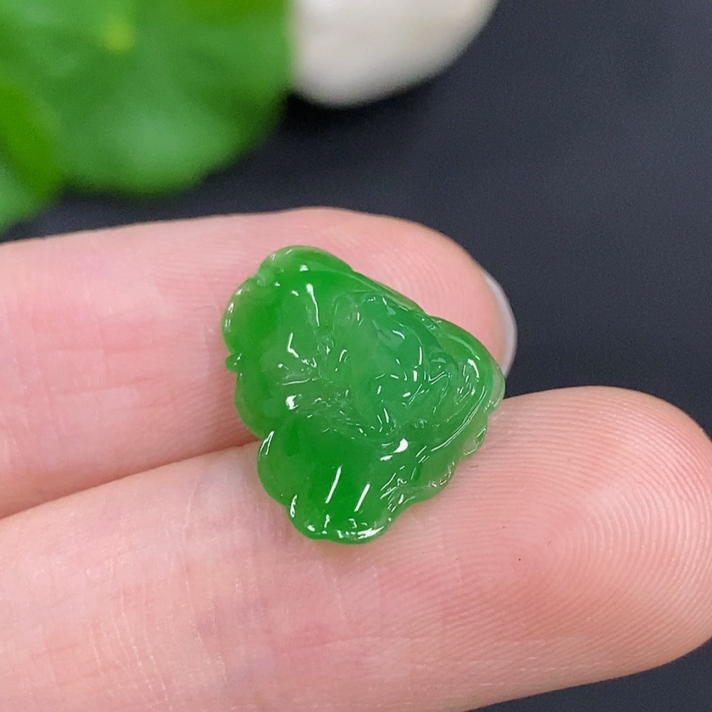 Jadeite Wealth-Bringing Frog Pendant, Total Weight Approximately 1g
