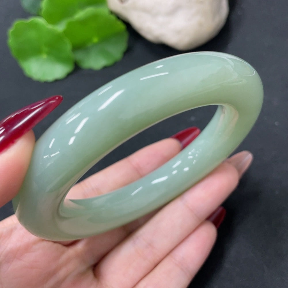 Hetian Jade Round Bangle Size 58.9 Total Weight Approx.102g