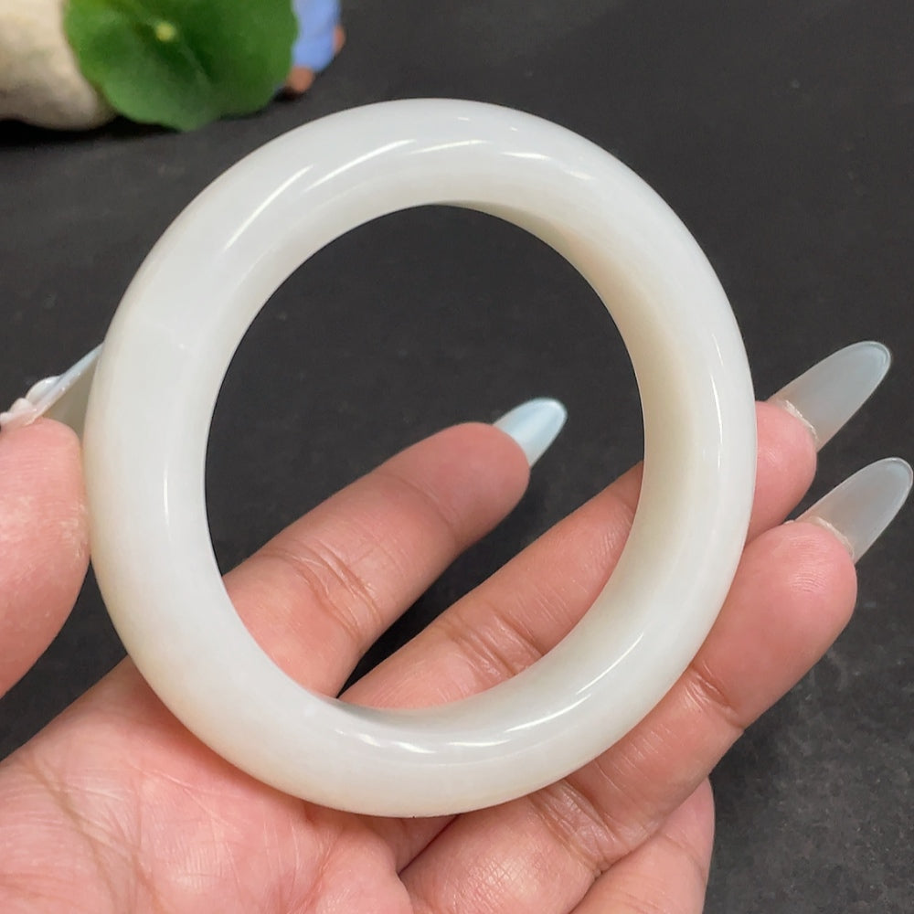 Hetian Jade Round Bracelet . | Huiliu Certified