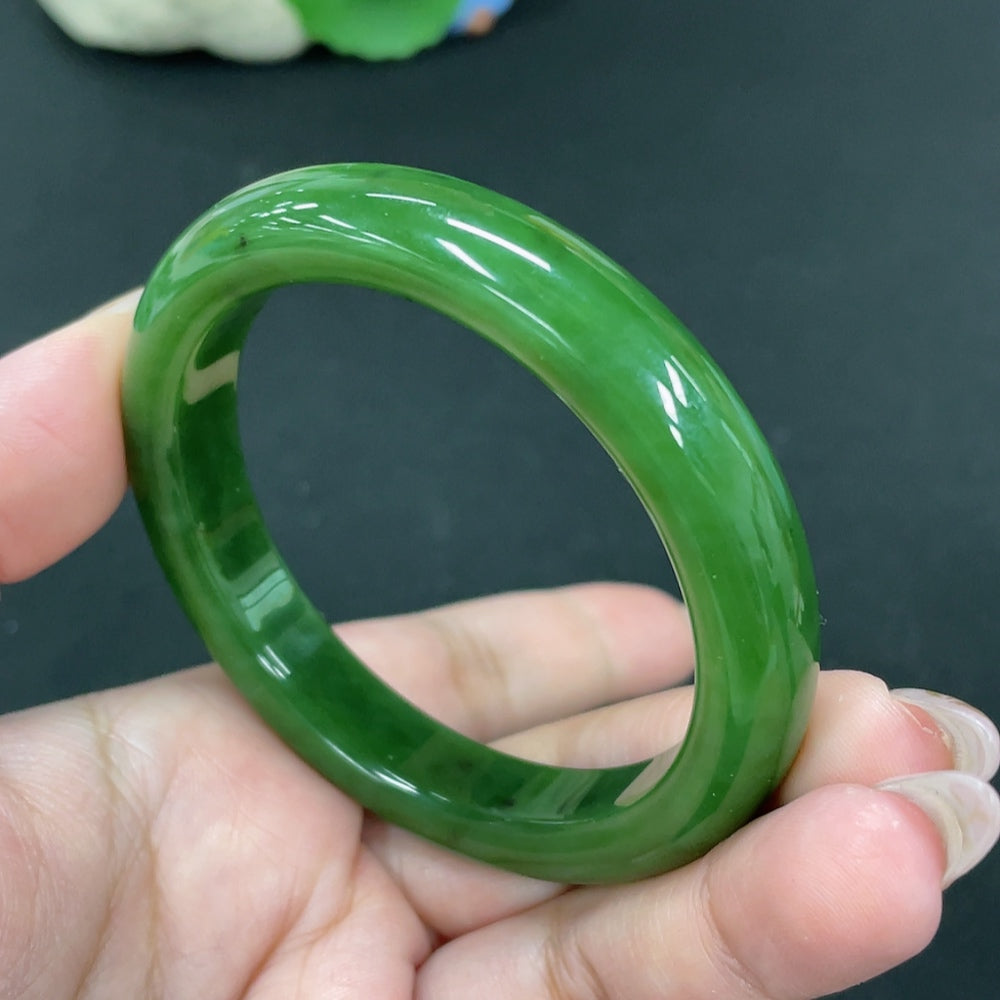 Hetian Jade Round Bracelet Size 55.1 Total Weight Approx. 47g