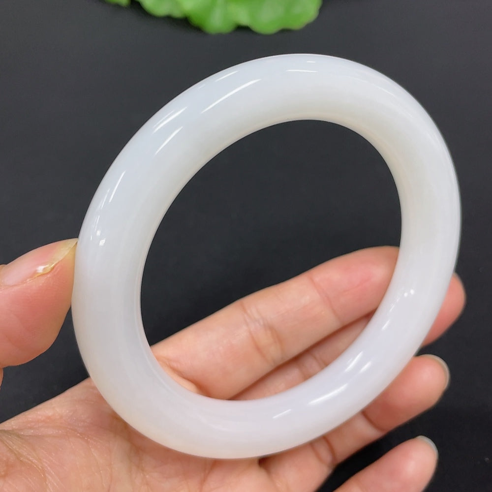 Hetian Jade Round Bangle Size 59.5 Total Weight Approx. 66.8g