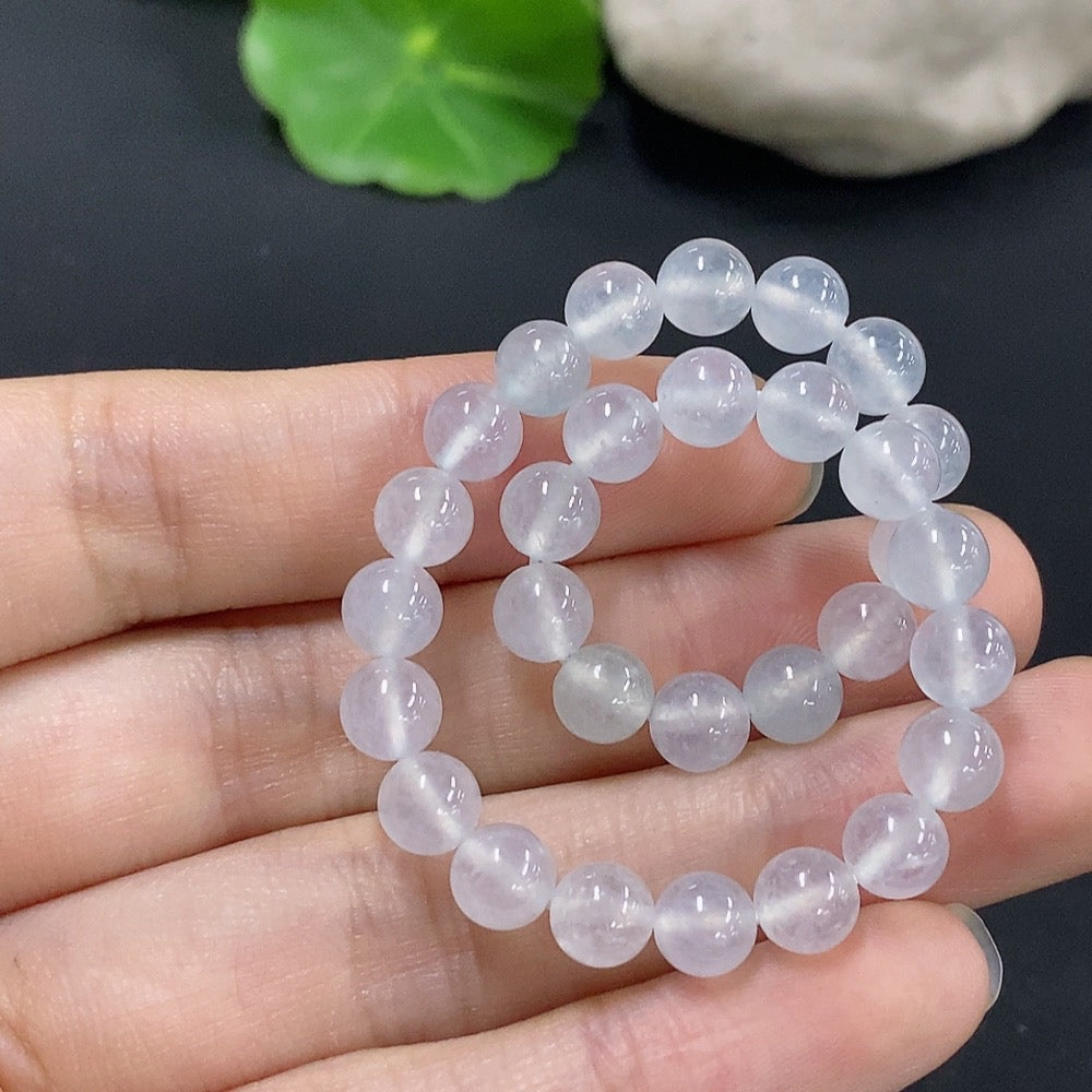 HKHQ Jadeite bracelet featuring 5.9mm jade beads with a total weight of 10.8g, showcasing smooth, polished jade stone strands.