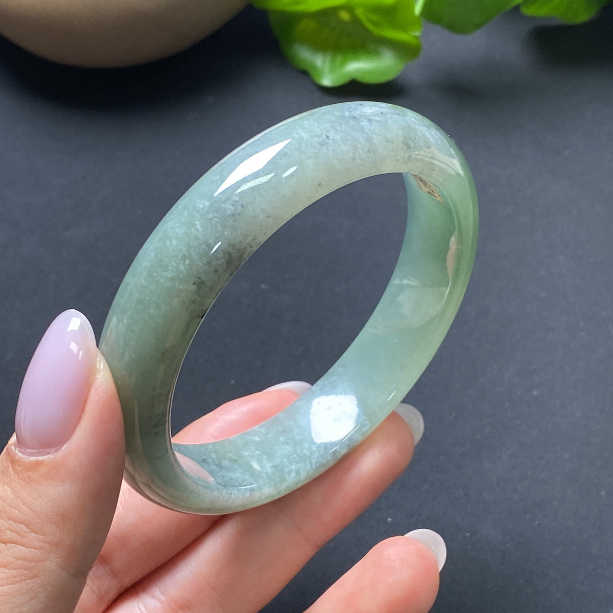 Jadeite Round Bangle Size 55.2 Total Weight Approx. 53.90g