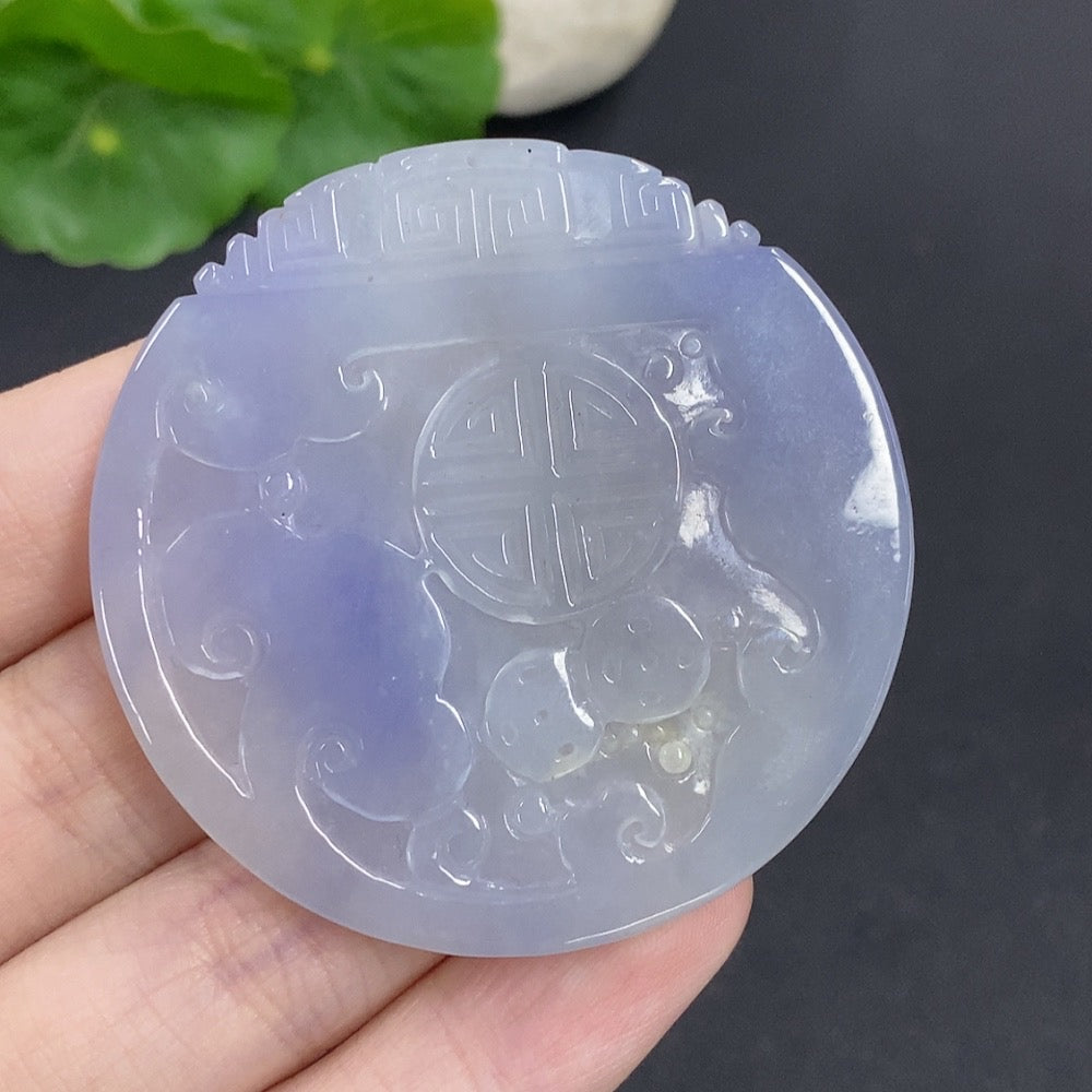 Jadeite Antique Pendant Total Weight Approx. 36.8g