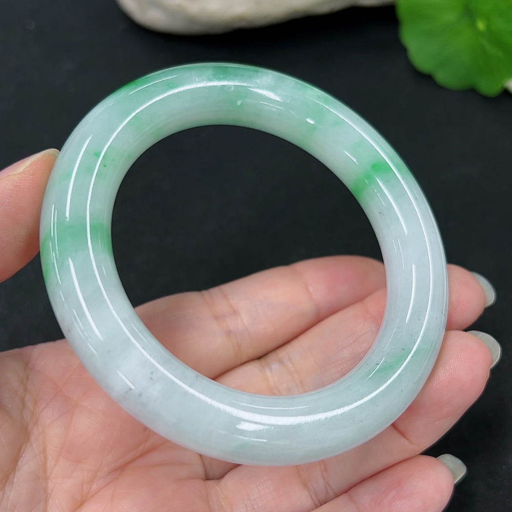 Jadeite Round Bangle Size 52.8 Total Weight Approx. 64.2g