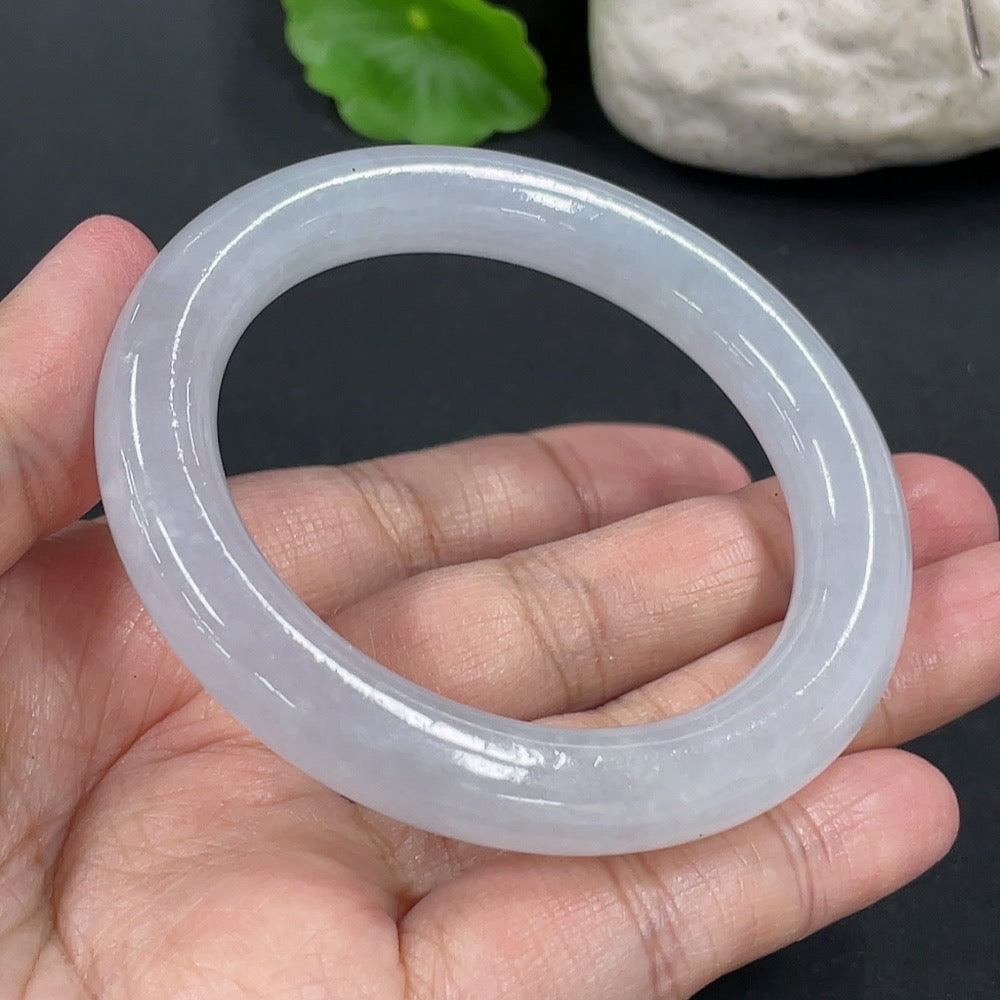 Jadeite Round Bracelet, Total Weight Approx. 49.45g, Size 52.6