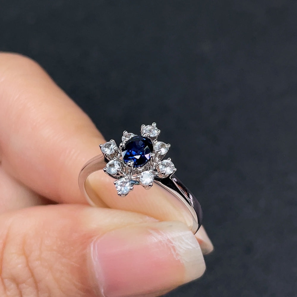 18K Gold Sapphire Ring (Non-Diamond) Total Weight Approx. 2.45g Size 14