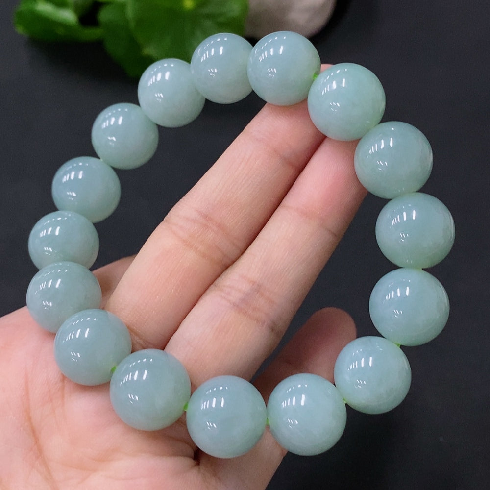 Jadeite Bracelet . 12.7mm | Huiliu Certified