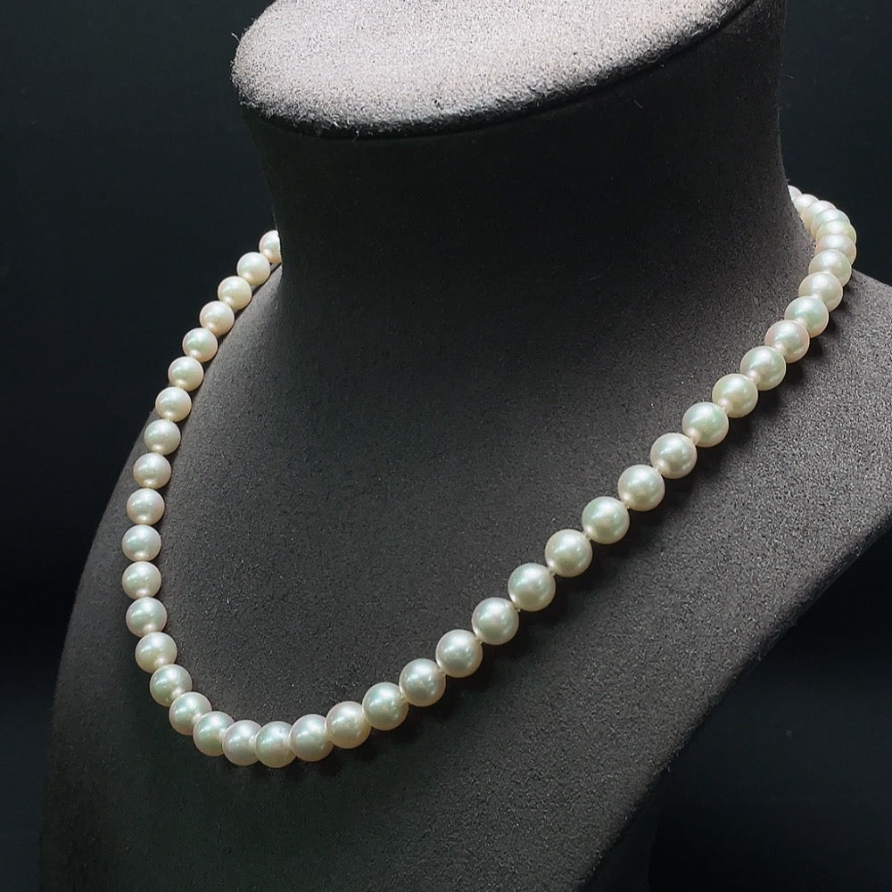 Seawater Pearl Necklace Non-Gold Total Weight Approx. 39.5g Size About 7.5mm