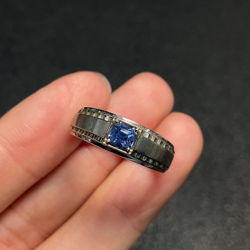 Sapphire Ring Non-Diamond Content Au38% . Stone3.7mm | Huiliu Certified