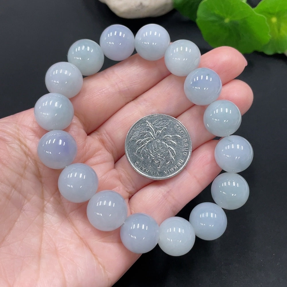 Jadeite Beaded Necklace Approx. 13.5mm Total Weight Approx. 70g