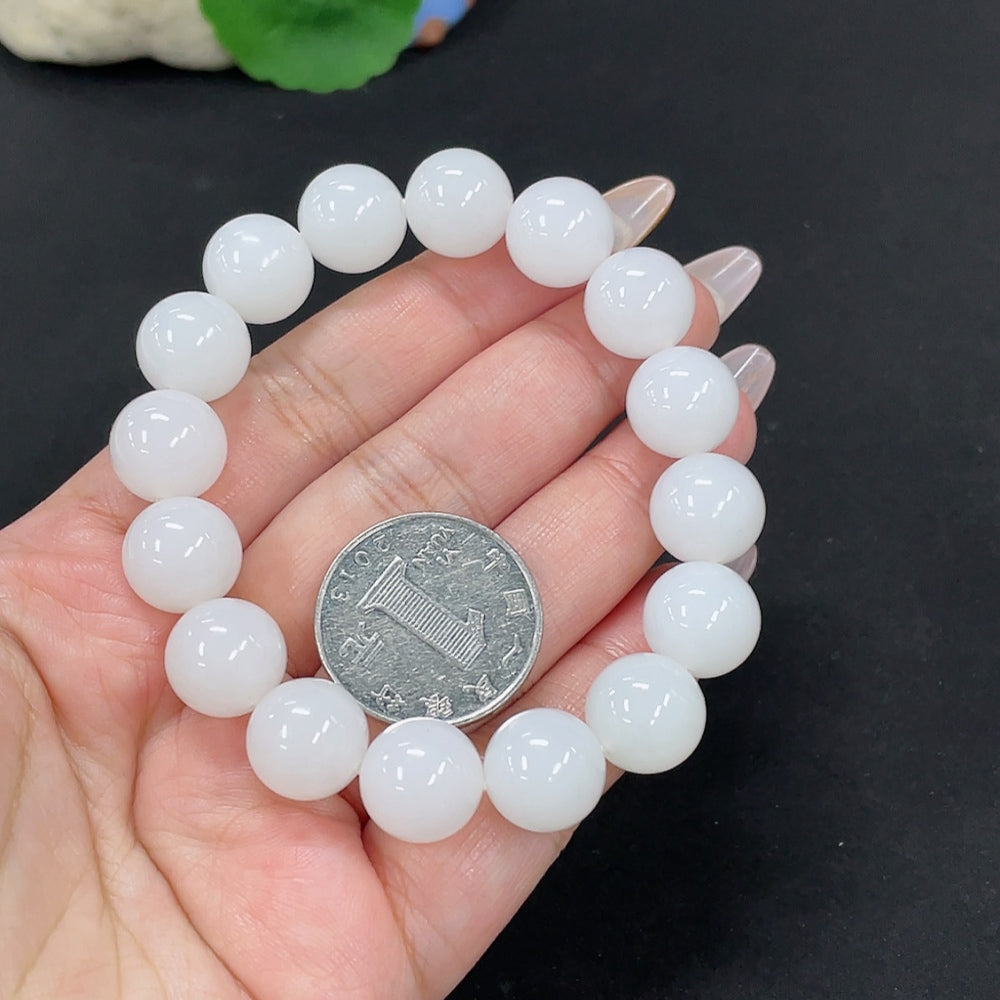 Hetian Jade Bracelet, Approx. 12.5mm, Total Weight Approx. 50.7g