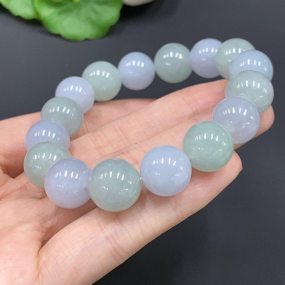 Jadeite Bead Necklace Approx. 12.6mm 55.672g