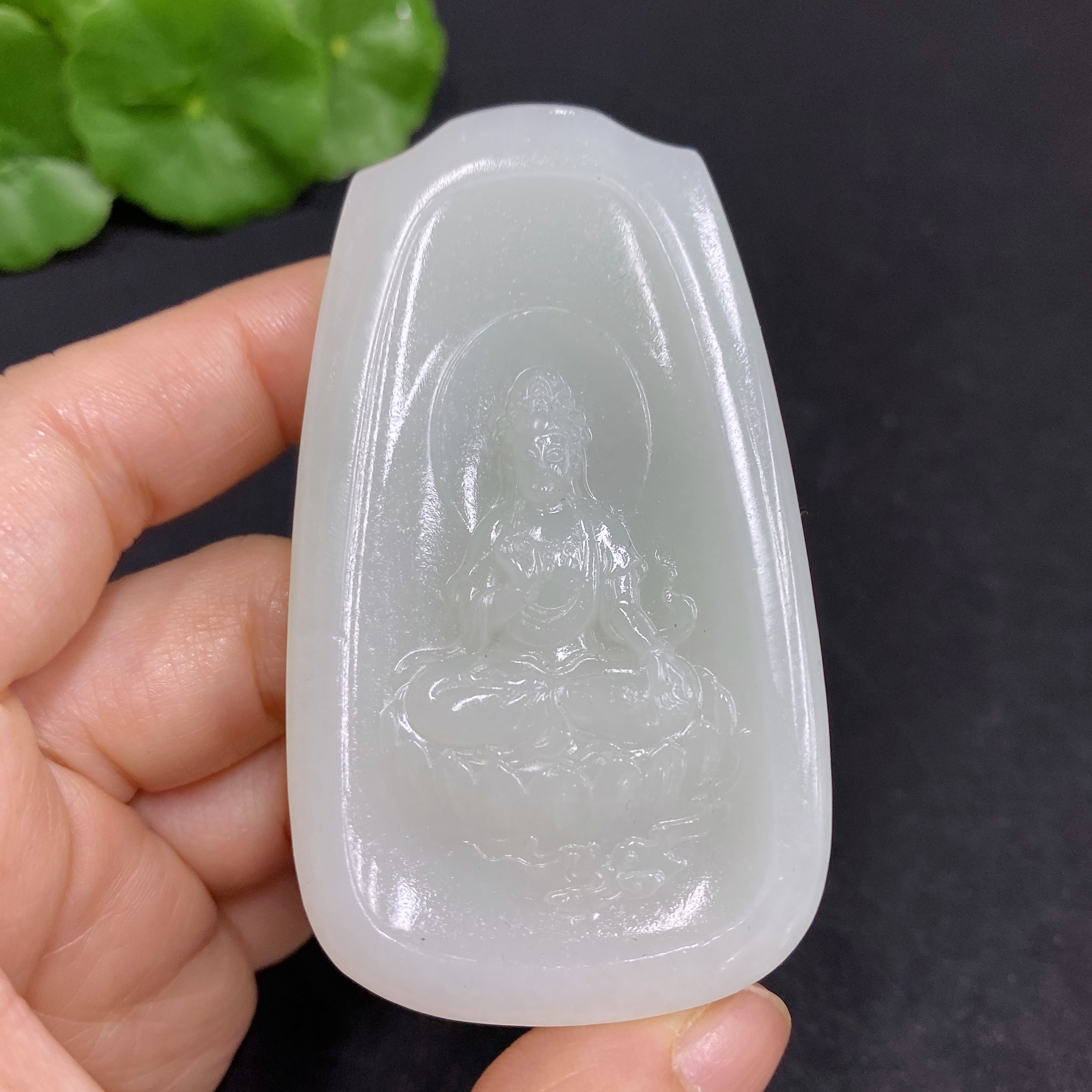 Hetian Jade Pendant Guanyin Total Weight Approx. 54.5g