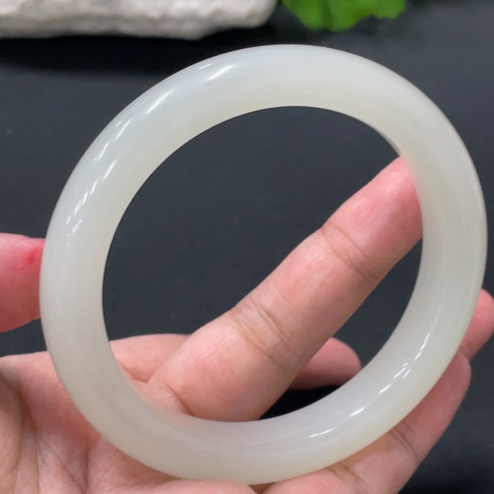 Hetian Jade Round Bracelet Total Weight Approx.60.5g Size 58.8
