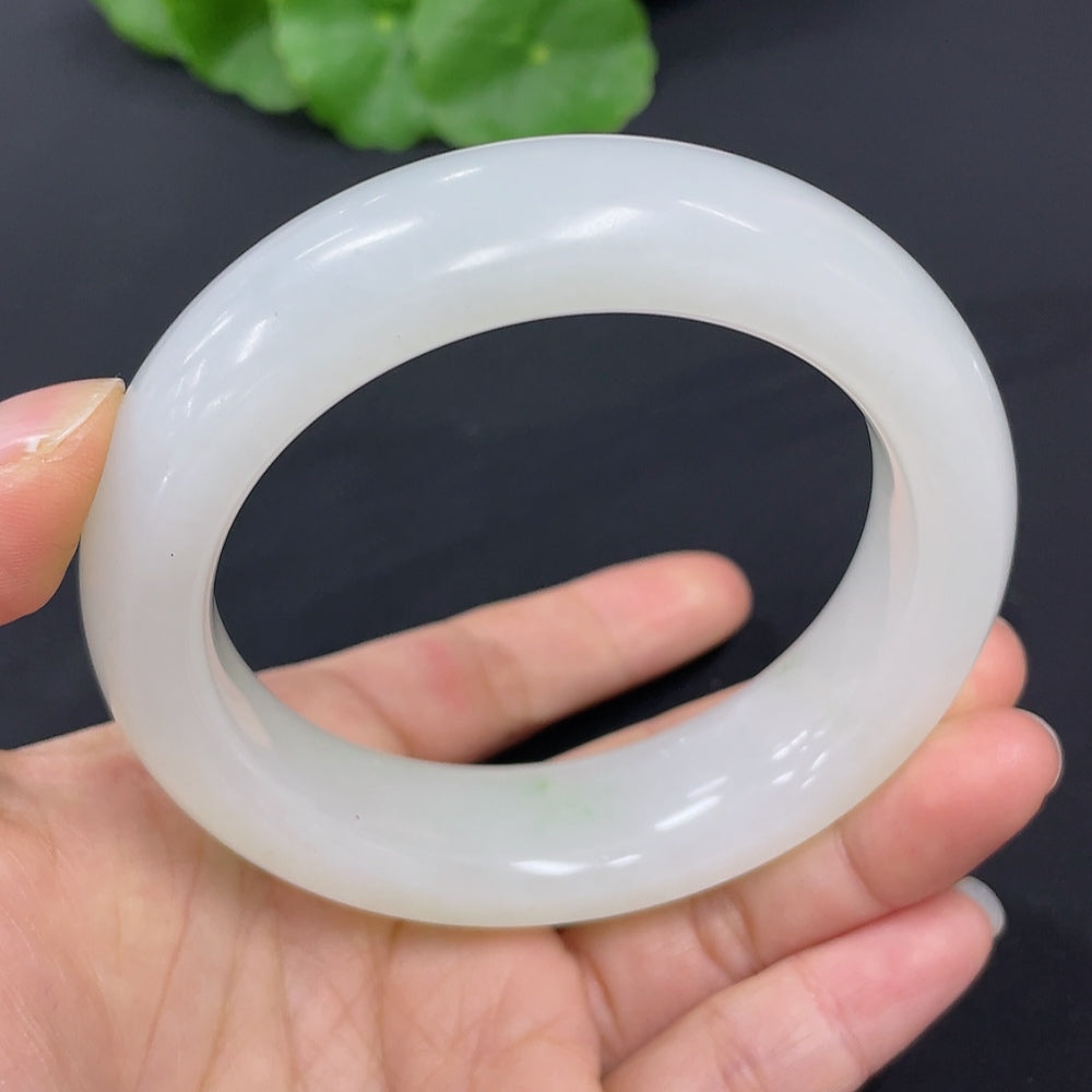 Hetian Jade Round Bracelet Size 59 Total Weight Approx. 93.6g