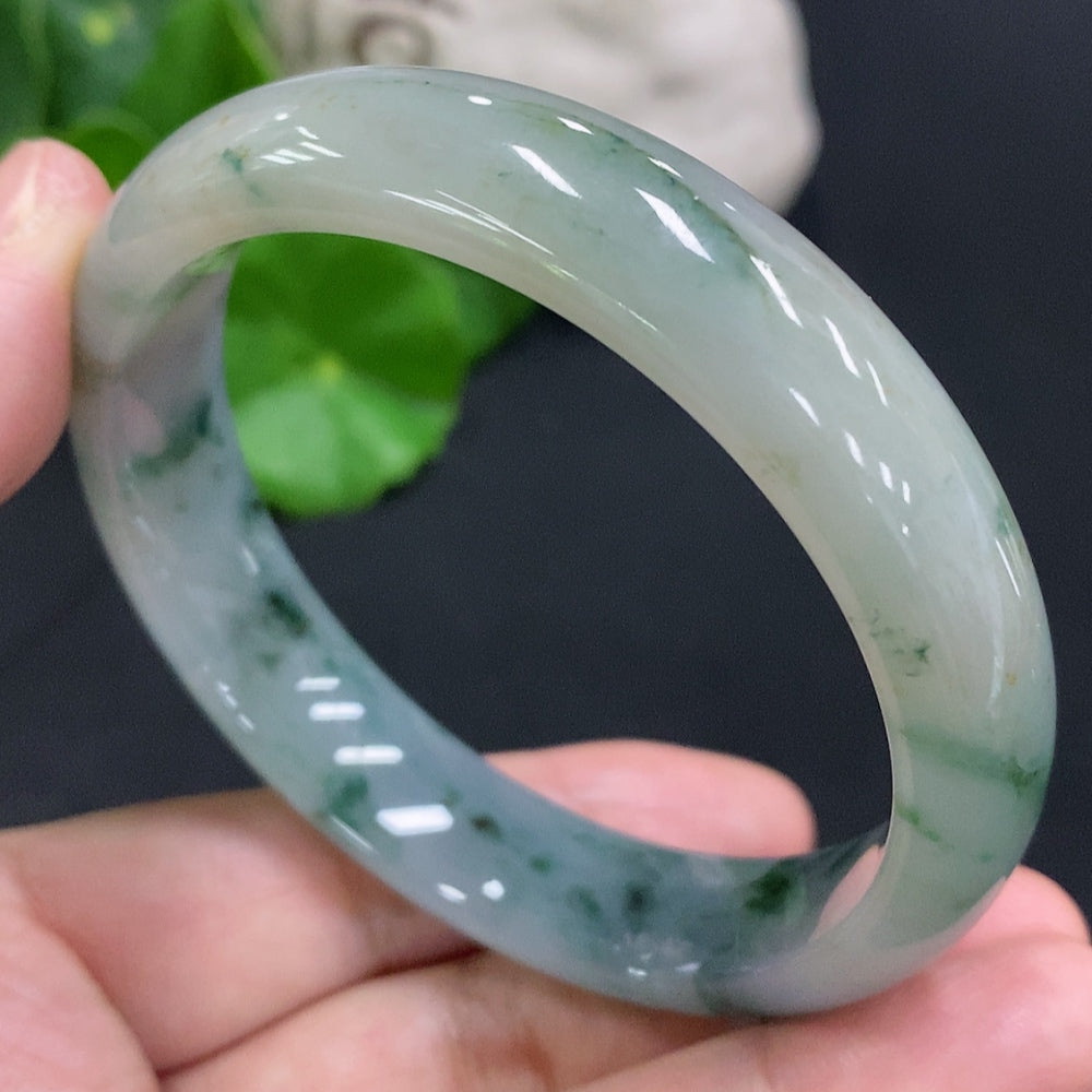 Jadeite Round Bangle, Size 57.2, Total Weight Approx. 52.2g