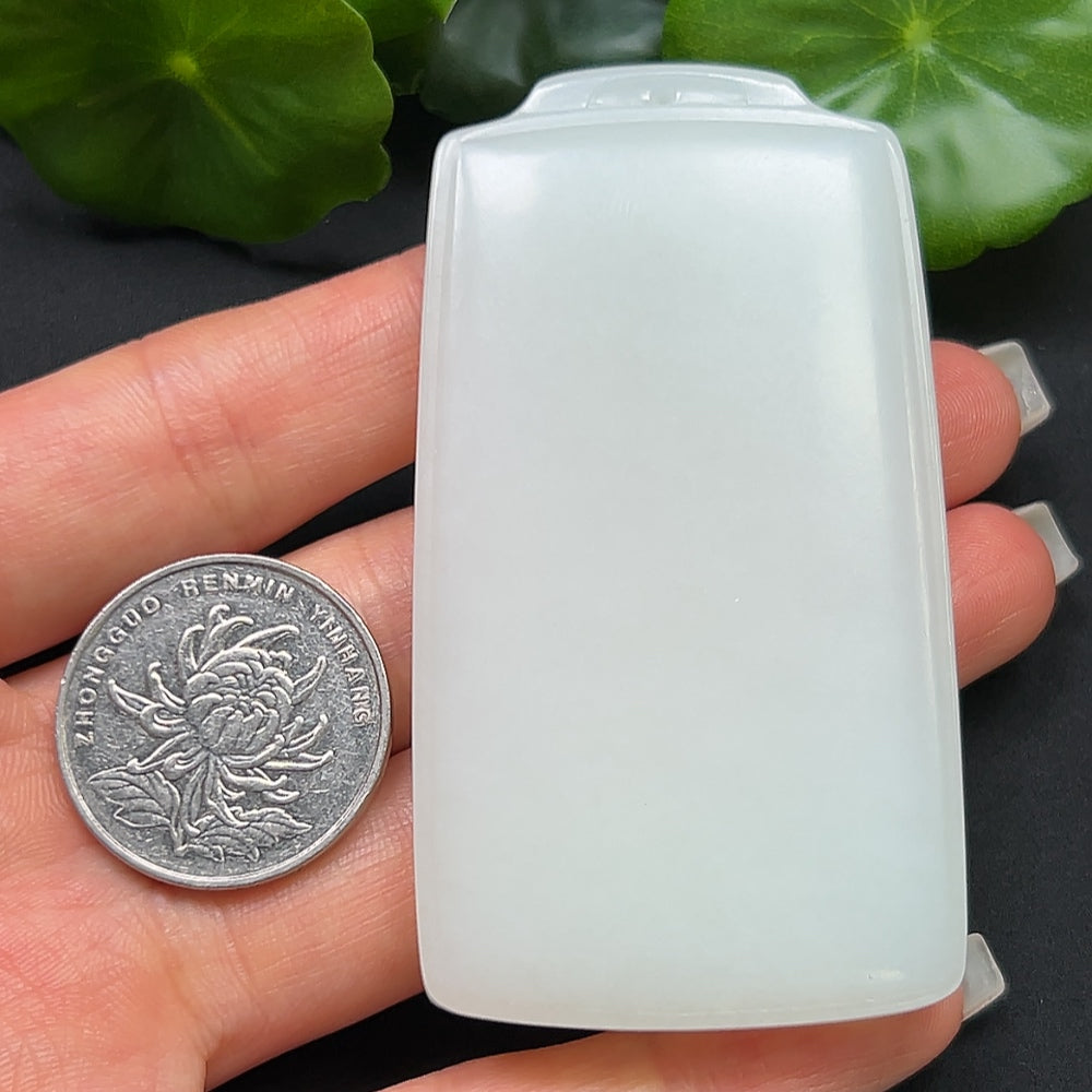 Hetian Jade Plain Pendant Total Weight about 74.49g