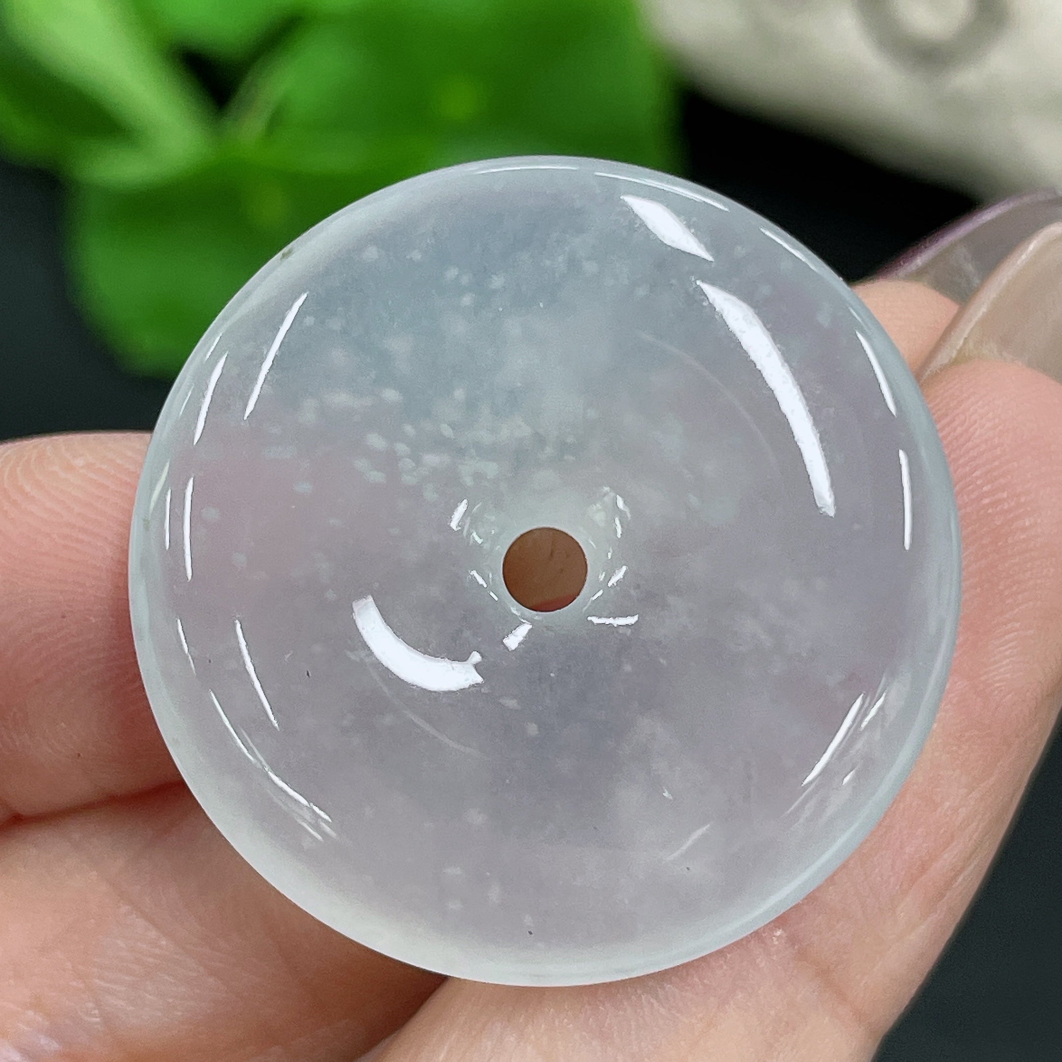Jadeite Pendant Peace Buckle Total Weight About 10.15g