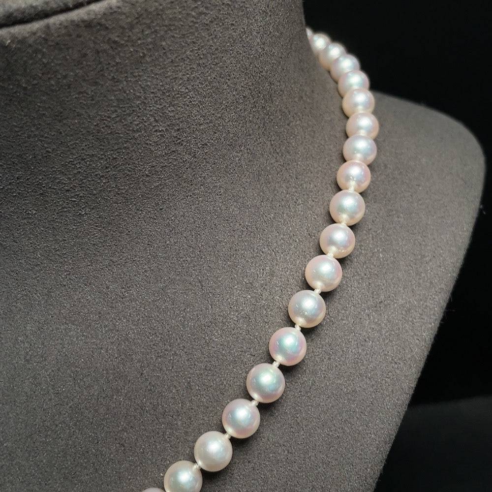 HUILIU HQ seawater pearl necklace with 29.94g total weight, 7.1mm pearls, non-gold, elegant jewelry piece.