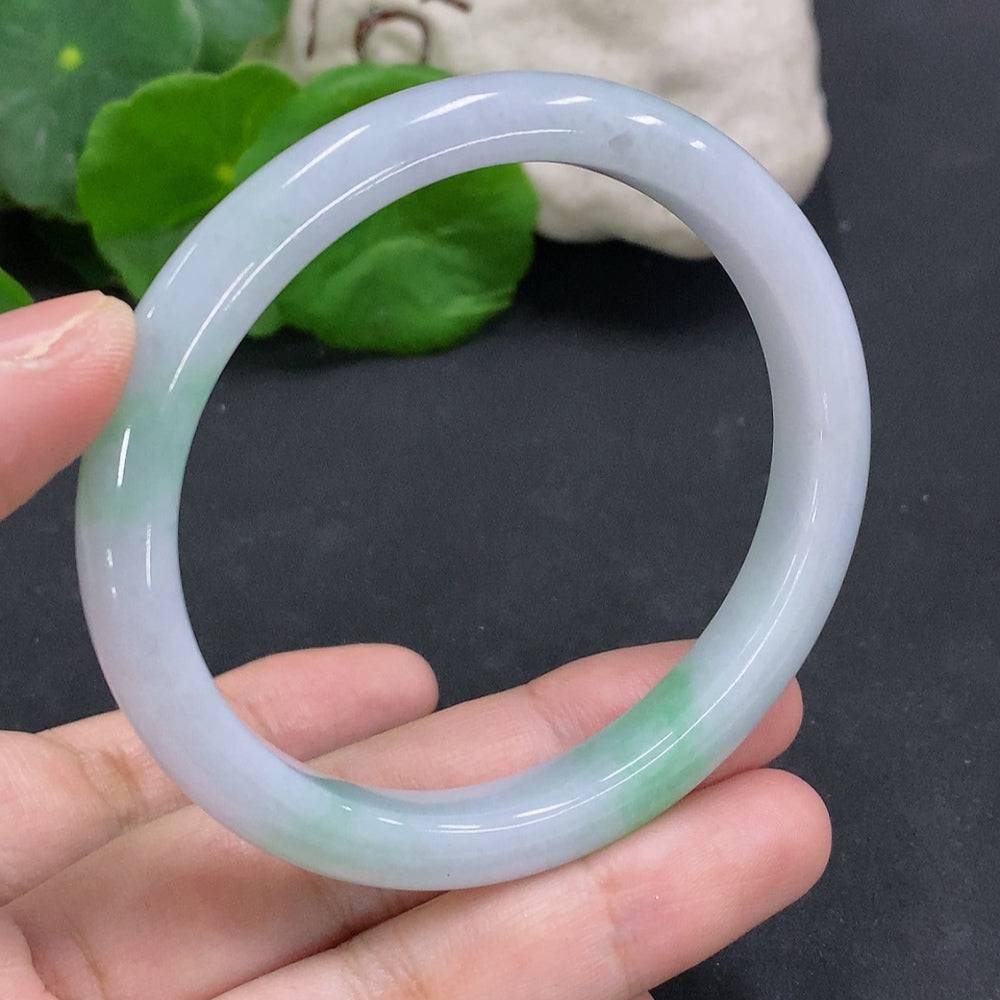 Huiliu Jadeite Noble Consort Bangle with short diameter 51.1, featuring smooth, polished jadeite jade in a traditional jewelry style.