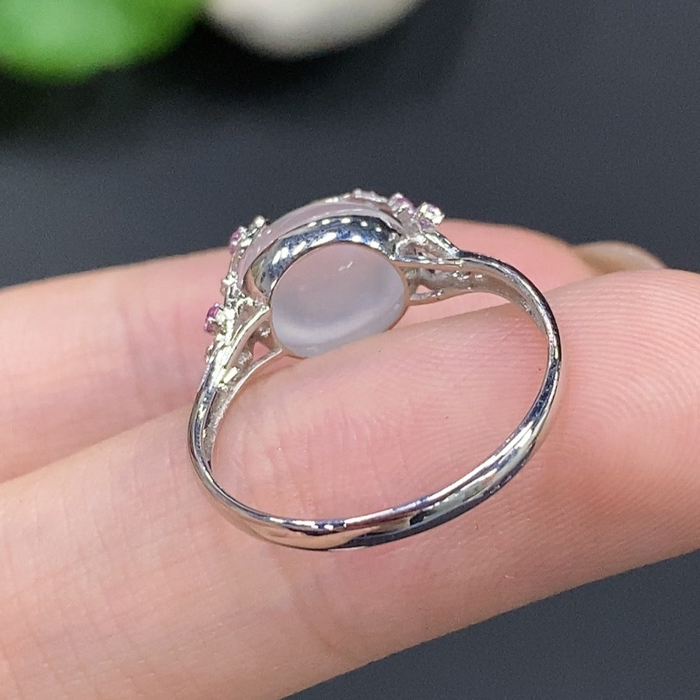 Jadeite Cabochon Ring 18k Gold Total Weight 1.95g Size 12