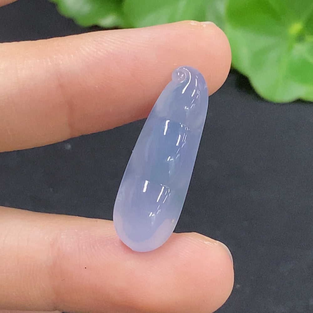 Jadeite Lucky Bean Inlay Piece