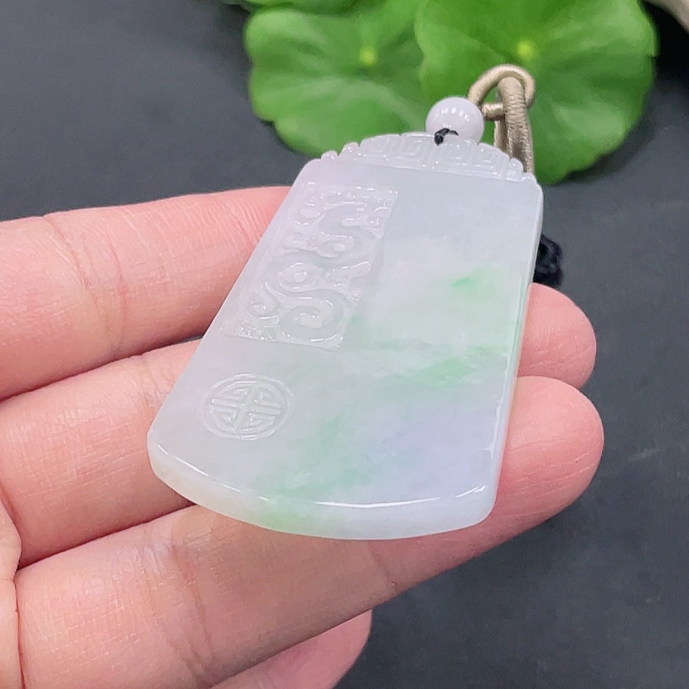 Antique-style Jadeite Pendant Total Weight Approx. 28.39g