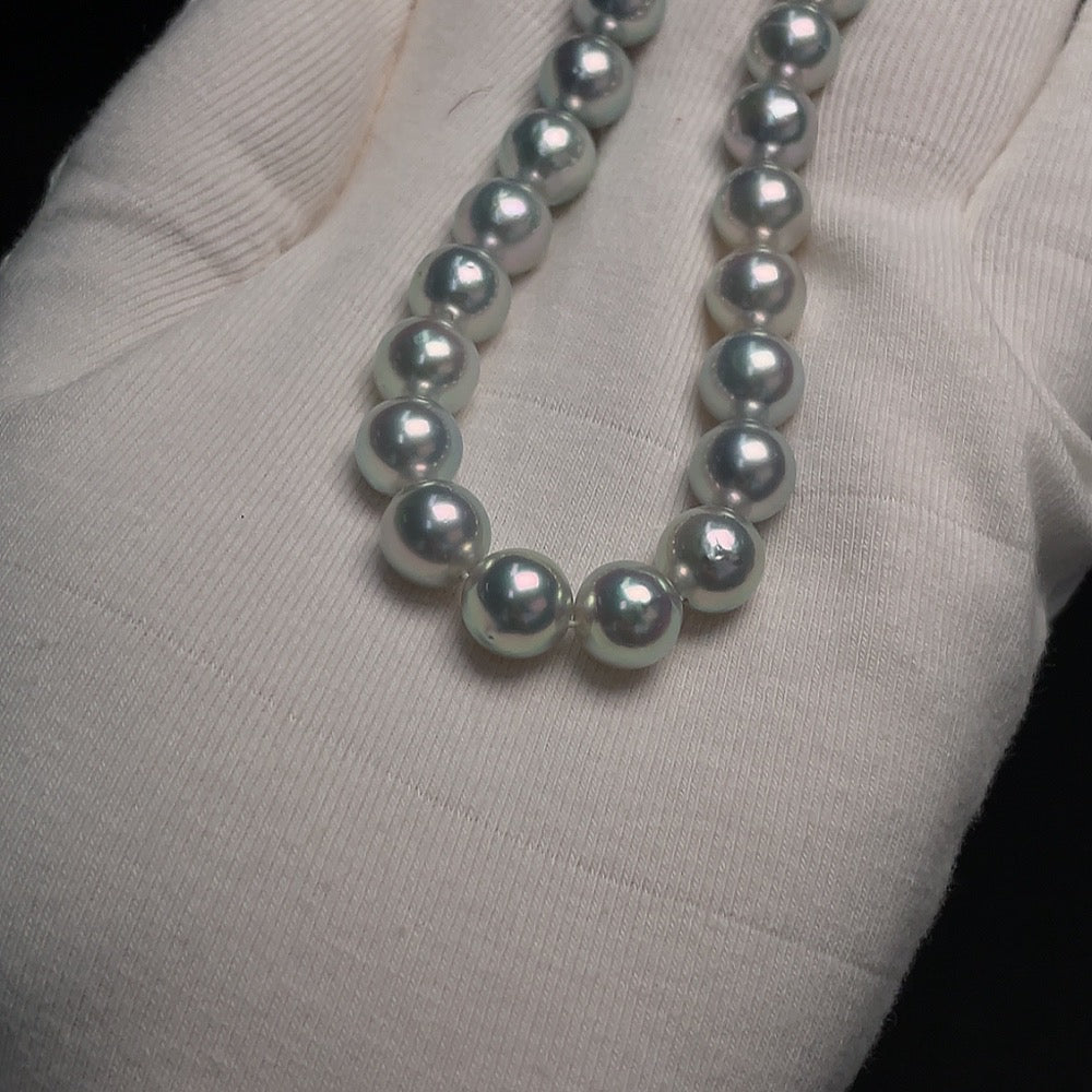 Seawater Pearl Strand, Approx. 8.2mm, Total Weight About 22.07g, Color Origin Undetermined