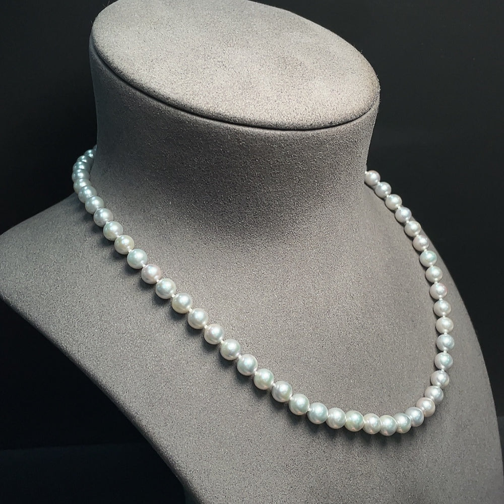 Seawater Pearl Necklace Non-Gold Color Origin Undetermined Total Weight Approximately 27.86g Size About 6.7mm