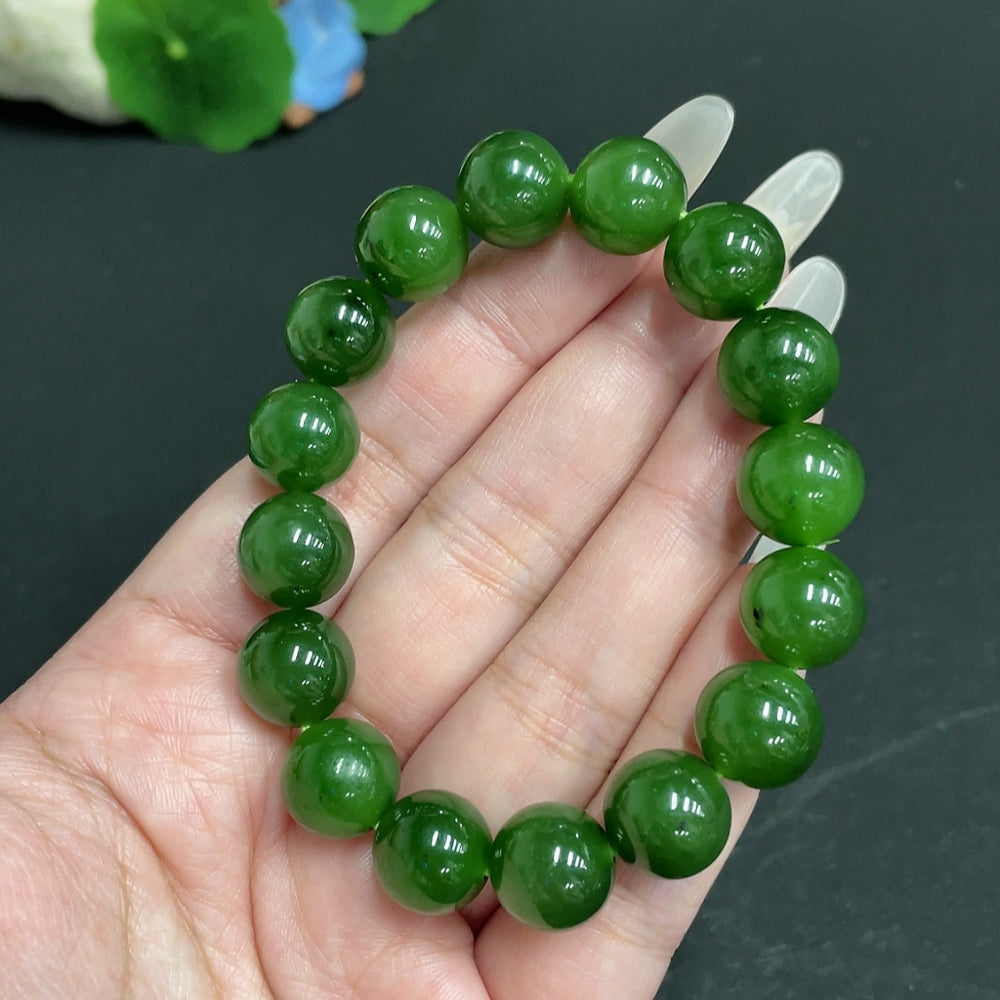 Hetian Jade Bracelet Size 11.9mm Approx. Total Weight About 43.9g