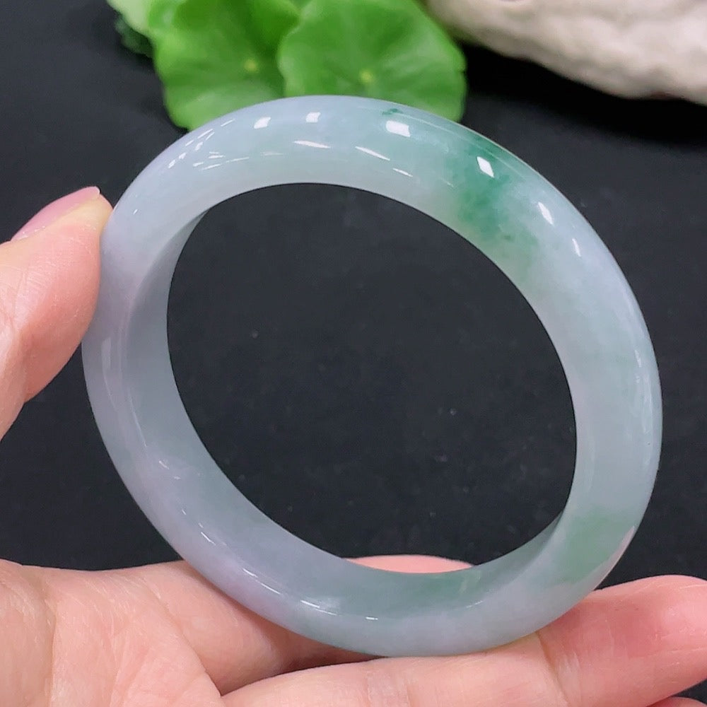 Jadeite Round Bangle Size 56.5 Total Weight 56.961g