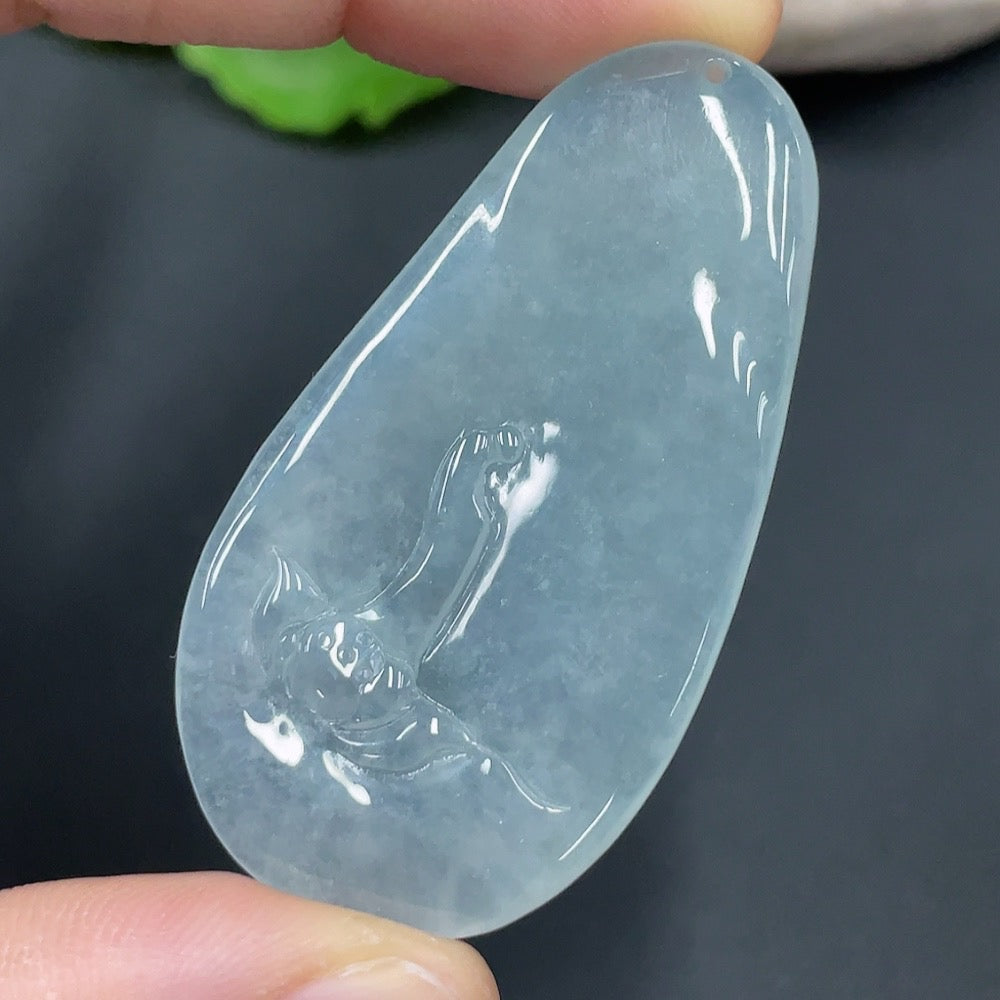 Jadeite Enlightenment Pendant | Huiliu Certified