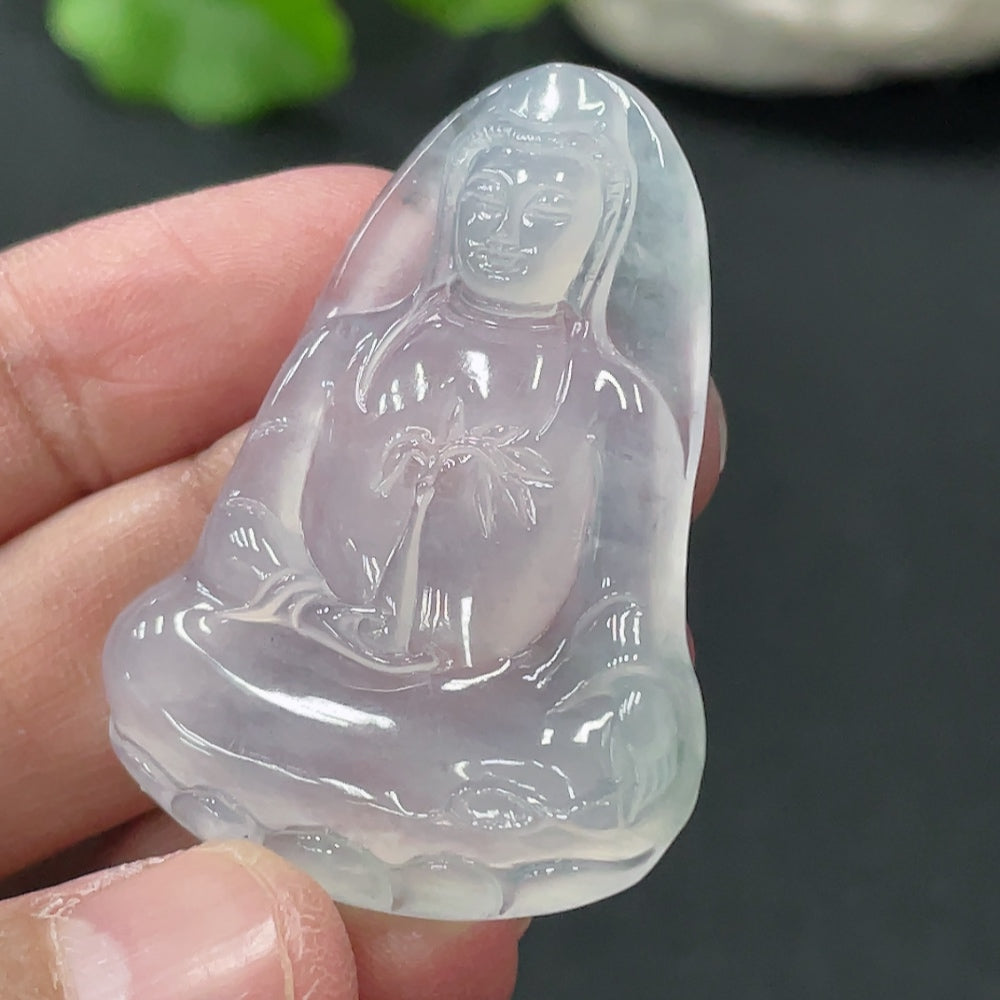 Jadeite Guanyin Pendant Total Weight Approx.10.16g