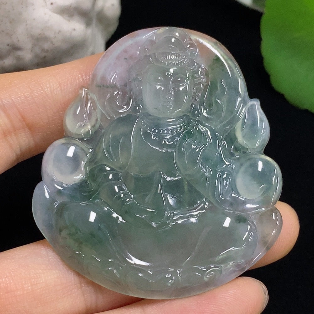 Jadeite Guanyin Pendant