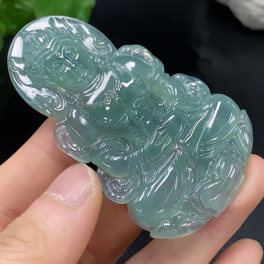 Jadeite Tara Pendant Total weight about 27.11g