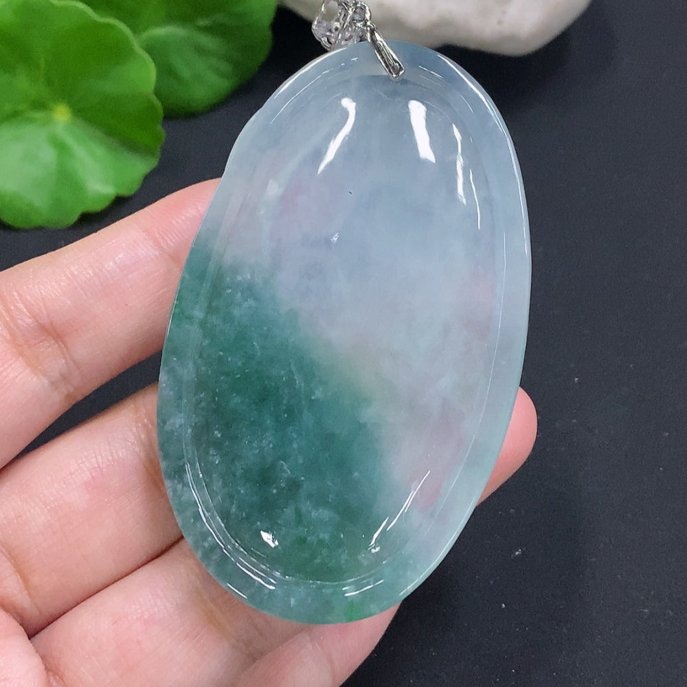 Jadeite Imperial Dragon Guanyin Pendant Non-Gold Inlaid Total Weight Approx. 33.9g