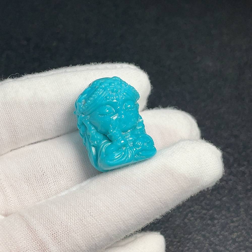 Turquoise gemstone pendant with undetermined color, weighing approximately 9.03g, from HUILIU HQ.