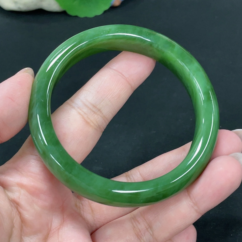 Hetian Jade Jasper Round Bracelet Size 59.1 Total Weight Approx. 57.7g