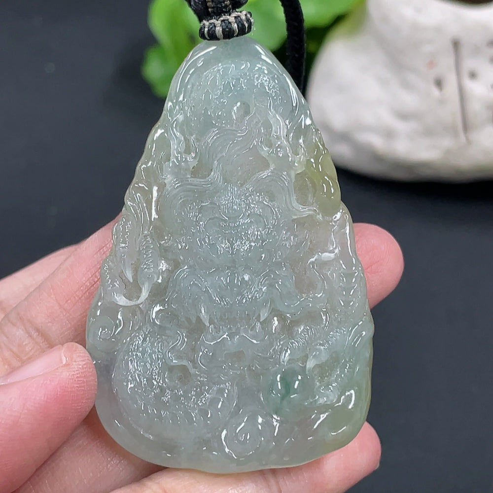 Jadeite Dragon Pendant Total Weight Approx. 28.8g